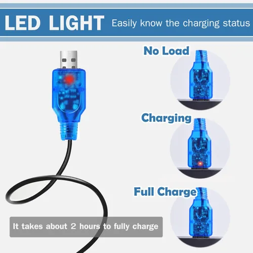 Miniatura 4 de Paquete de 2 baterías de iones de litio de 3.7 V 800 mAh con cargadores USB, enchufe SM-2P, batería recargable RC compatible con autos de control