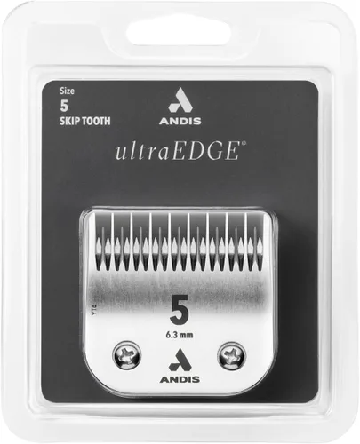 Miniatura 3 de Andis Cuchilla para cortar perros UltraEdge de acero con infusión de carbono, diente de salto tamaño 5, longitud de corte de 1/4 de pulgada (72640)