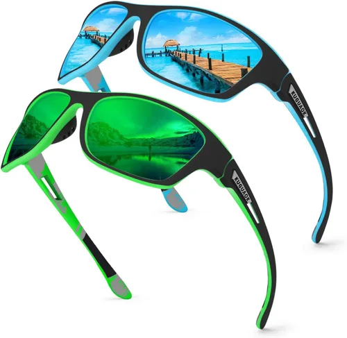 Miniatura 10 de KUGUAOK Gafas de sol deportivas polarizadas para hombres, para conducir, ciclismo, pesca, gafas de sol 100% con protección UV