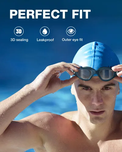 Miniatura 3 de ZIONOR G1 - Gafas de natación polarizadas unisex para mujeres adultas, antiniebla, 100% anti UV, gafas de buceo A5 (polarizado + humo)