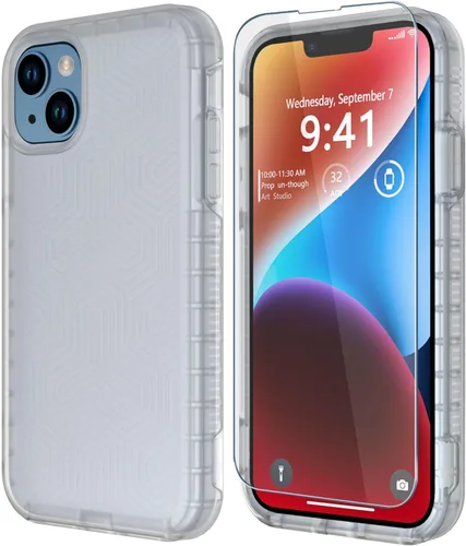Miniatura 9 de Diverbox Funda para iPhone 14 [a prueba de golpes] [a prueba de caídas] [protector de pantalla de vidrio templado], funda de protección resistente