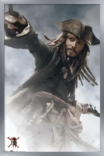 Miniatura 11 de Trends International Disney Pirates of the Caribbean: At World's End - Póster de pared de Jack Sparrow, 14.725 x 22.375 pulgadas, versión enmarcada