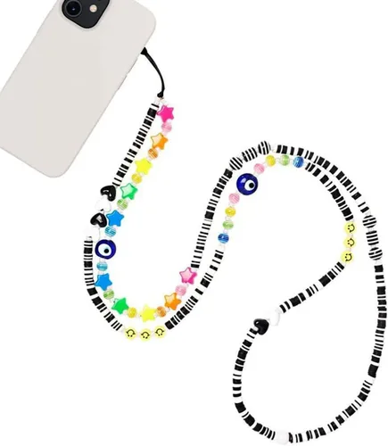 Miniatura 13 de Beaded Phone Charm Lanyard Strap Crossbody Fixed Beads Pearl Neck Chain