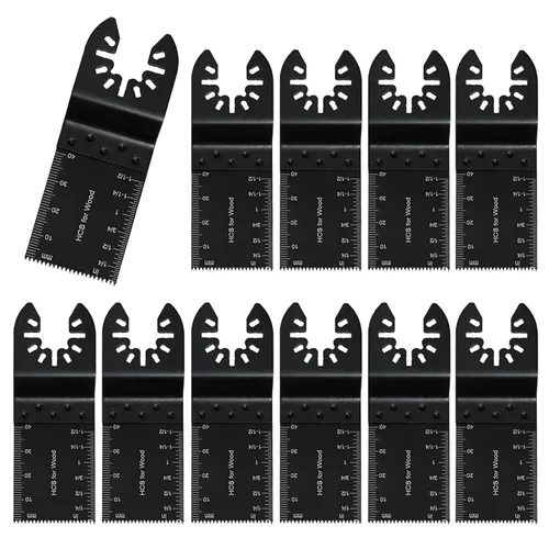 10 hojas de sierra oscilantes, cuchillas profesionales universales de titanio multiherramienta, hoja de herramienta oscilante de liberación rápida,