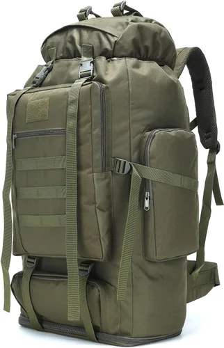 Miniatura 11 de Mochila de senderismo W WINTMING para hombres 70L/100L, mochila de campamento, mochila militar Molle, paquete de asalto de 3 días para escalada
