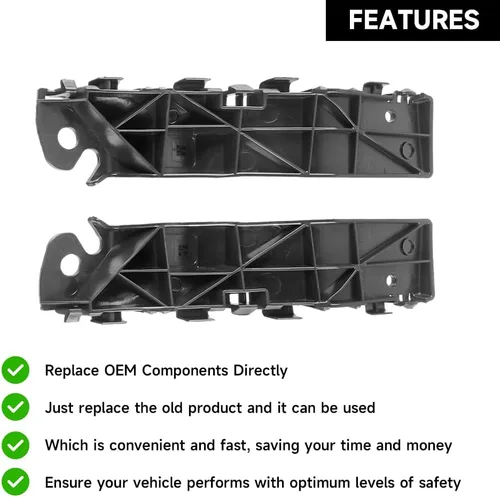 Miniatura 5 de 1 par de soporte de parachoques delantero izquierdo y derecho compatible con Ford Explorer 2011-2015 para Ford Police Interceptor Utility 2013-2015