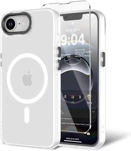 Miniatura 22 de Funda para iPhone 11 con protector de pantalla, compatible con MagSafe, ultra delgada, translúcida, mate, a prueba de golpes, color negro