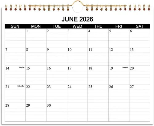 Miniatura 11 de Calendario de escritorio grande 2026, desde enero de 2026 hasta diciembre de 2026, calendarios de escritorio de 22 x 17 pulgadas con lista de Púrpura