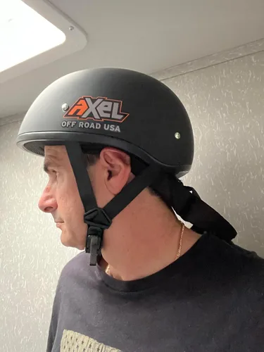 Miniatura 2 de AXEL OFF ROAD Casco Trail DOT para adultos, fuerte, cómodo y elegante protección todoterreno con estilo de perfil bajo (3XS, negro)