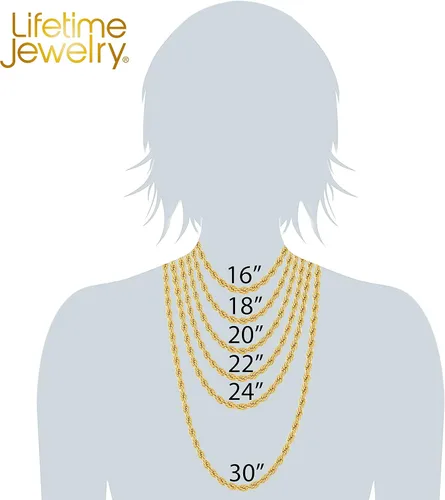 Miniatura 6 de LIFETIME JEWELRY Collares de cadena de eslabones cubanos de 0.315in para mujeres y hombres, chapados en oro de 24 quilates, Chapado en oro, No es