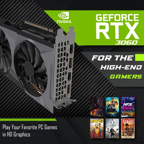 Miniatura 6 de MTG Khuno Gaming Tower PC - Intel Core i7 4ª generación, RTX 3060 12GB 192 bits, 16 GB RGB ARGB Ram, 512 GB Nvme, combo de cámara web gamer, Windows