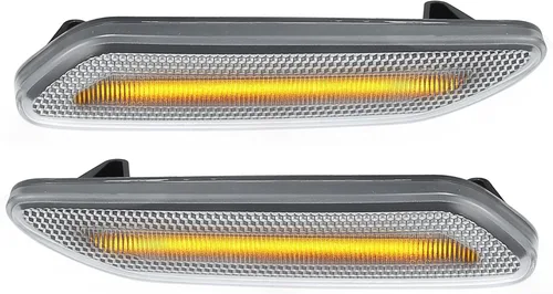 LED 63132221503 repetidor de marcador lateral secuencial luz de señal de giro para MINI Cooper Paceman R61 lente transparente de plástico ámbar luz