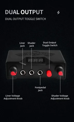 Miniatura 4 de Fuente de alimentación de la máquina de tatuaje digital DGT