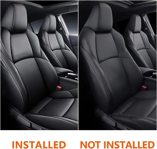 Miniatura 7 de AOMSAZTO Funda de asiento de coche para Mazda 3 2019 2020 2021 2022 2023 2024 2025 2026 – Juego completo de fundas de asiento de piel sintética