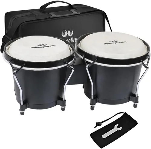Bongo - Juego de batería de 6 y 7 pulgadas para adultos y principiantes, instrumentos de percusión manual sintonizables, carcasas de madera de