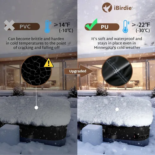 Miniatura 3 de iBirdie - Funda para bañera de hidromasaje impermeable y a prueba del clima para exteriores, 80 x 80 pulgadas, para 79 x 79 o 78 x 78 o 77 x 77, SPA