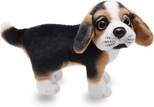 Miniatura 4 de Lifelike Beagle Animal de Peluche Realista Juguete de Cachorro de Peluche Animado Muñeco Perros Súper Realistas Actúan Como Reales Excelentes