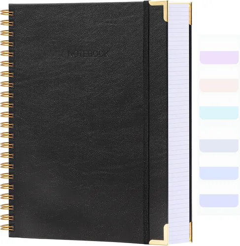 Miniatura 12 de Cuaderno en Espiral, Cuaderno de Diario con Puntos, 8.5" x 11", Cuaderno Grande de Tapa Dura con Cuadrícula de Puntos de 300 Páginas para Bullet