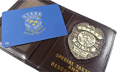 Miniatura 4 de Resident Evil Biohazard S.T.A.R.S RPD Billetera Leon ID Holder Chris Jill Cosplay, D Albert Wesker ID, Minimalista
