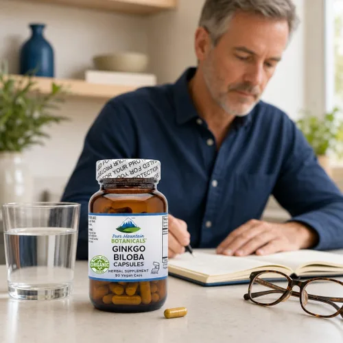 Miniatura 6 de Pure Mountain Botanicals Cápsulas de Ginkgo Biloba - 400 mg - 90 unidades - Hierbas orgánicas, veganas, kosher - Suplemento de hojas de hierbas