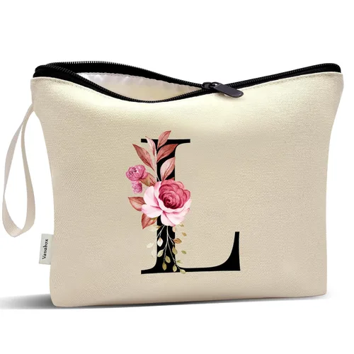 Miniatura 220 de Vavabox A-Z Bolsa de Maquillaje Personalizada, Regalos de Cumpleaños para Mujeres y Mamá, Regalos para la Mejor Amiga, Bolsa de Cosméticos