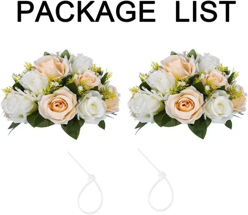 Miniatura 9 de Sziqiqi Flores de Rosas de Seda Artificial Flores Artificiales para Decoraciones de Centros de Mesa de Fiestas de Boda Flores Decorativas