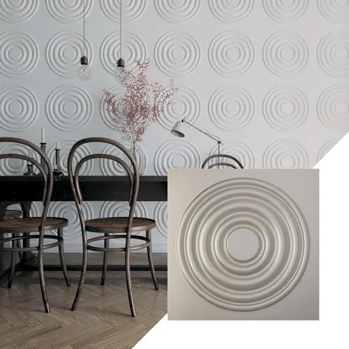 Miniatura 30 de Ekena Millwork WP20X20WDWH 19 5/8 pulgadas de ancho x 19 5/8 pulgadas de alto Wade EnduraWall Decorativo 3D Panel de pared cubre 2.67 pies cuadrados