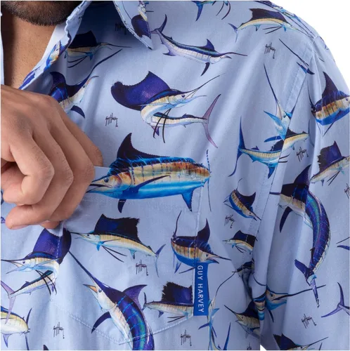 Miniatura 4 de Guy Harvey Camisa tejida de manga corta estampada para hombre