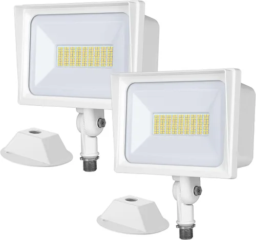 Miniatura 9 de DEWENWILS Paquete de 2 focos LED de 65 W para exteriores, luces de seguridad superbrillantes de 6670 LM controladas por interruptor, IP65 Negro-65