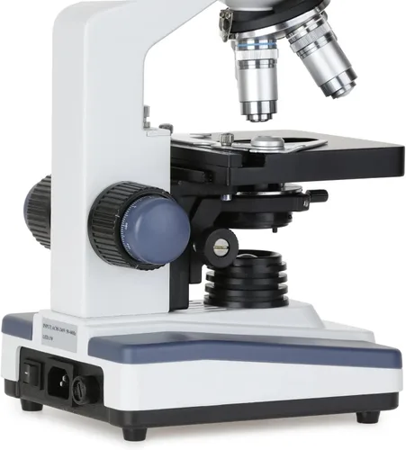 Miniatura 6 de AmScope Serie B120 Microscopio compuesto binocular LED para estudiantes y profesionales - aumento 40X-2500X - Incluye cámara USB de 3MP y cabezal