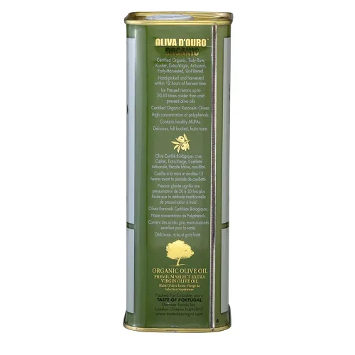 Miniatura 3 de Aceite de oliva orgánico A Taste of Portugal Aceite de oliva virgen extra Aceite de oliva portugués ligero y afrutado Lata de 32 onzas