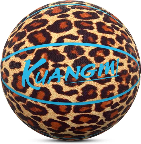 Miniatura 17 de Kuangmi Serie Rosa Balón de Baloncesto, Diseño Premium Estampado para Rendimiento Callejero, Tamaño Oficial para Hombres 7 de 29.5 Pulgadas