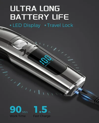 Miniatura 4 de Brightup Recortadora de Barba para Hombres - Maquinilla de Afeitar y Afeitadora Eléctrica, Juego de Recortadoras de Cabello Inalámbricas, Kit