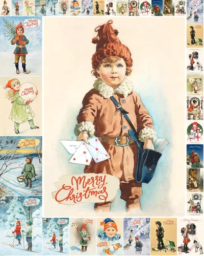 Miniatura 7 de Decoupage - Paquete de papel (35 hojas de 6 x 8 pulgadas), aldeas victorianas frías de invierno y cielos nocturnos increíbles, Navidad, FLONZ