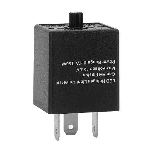 Miniatura 7 de Relé de intermitente LED ajustable de 12V 3 PIN para motocicleta automotriz, parpadeo de luz de giro, 0. 150W, plástico ABS