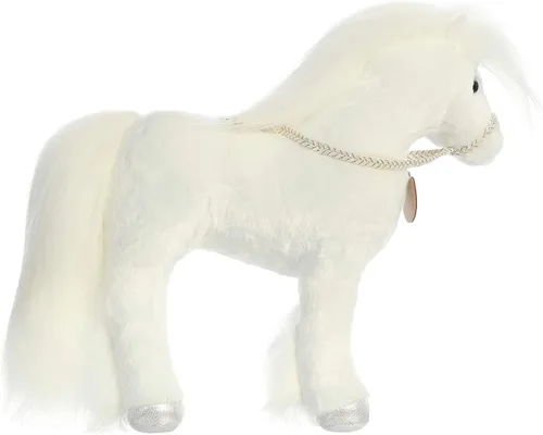 Miniatura 7 de Aurora® Exquisito Breyer® Xavier Peluche - Detalles realistas - Juego imaginativo - Blanco 13 pulgadas