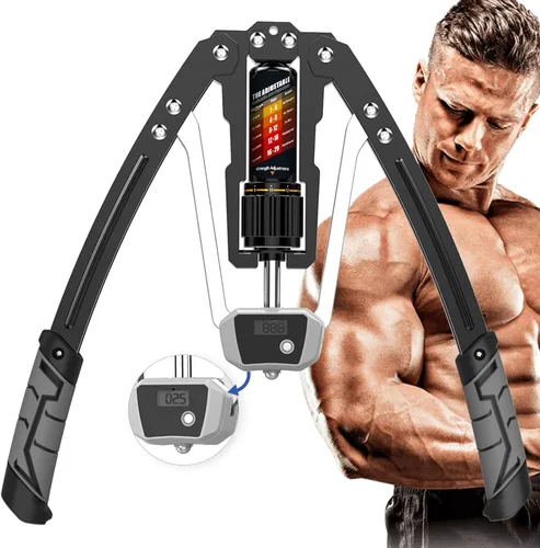 Miniatura 10 de EAST MOUNT - Ejercitador de brazo giratorio ajustable de 10 a 199 kg de potencia hidráulica, expansor de pecho para casa, equipo de entrenamiento