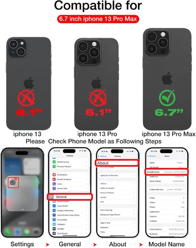 Miniatura 2 de Funda de piel sintética 2 en 1 para iPhone 13 PRO MAX, funda de piel sintética desmontable con soporte para tarjetas, funda extraíble con bloqueo