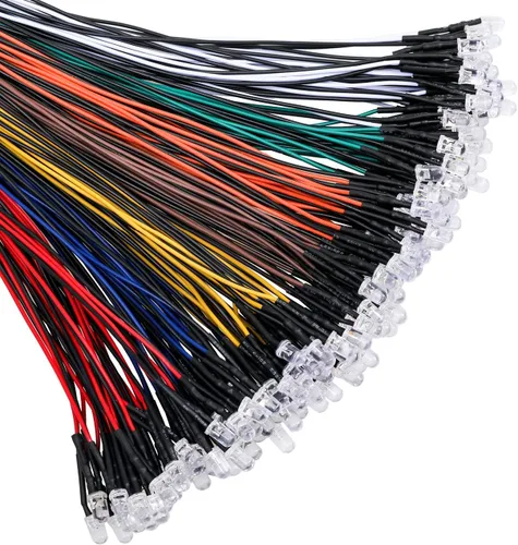 Miniatura 13 de 30 piezas de luces LED UV de 12 voltios, 3 mm, diodo emisor precableado, 20 cm, DC 12 V, lente transparente, luz LED ultravioleta, pequeñas lámparas