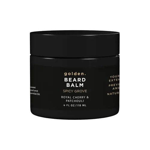 Miniatura 17 de Golden Grooming - Bálsamo para barba – Domina los flaways y promueve un crecimiento más grueso, cera de peinado natural con manteca de karité