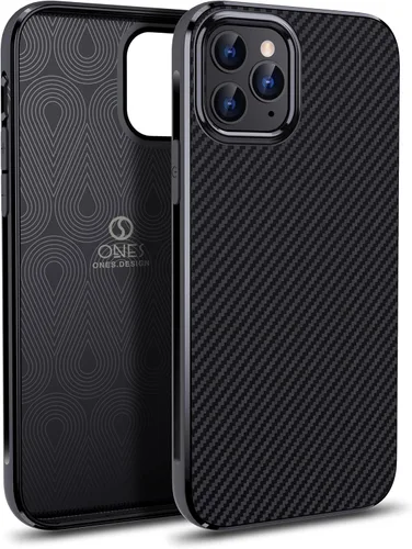 ONES Funda delgada para iPhone 11 Pro Max, cubierta ultra delgada con patrón de fibra de carbono, funda protectora a prueba de golpes con diseño