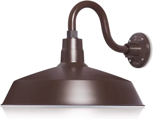 Miniatura 24 de 17 pulgadas. RLM Warehouse - Pantalla con brazo de cuello de cisne y bombilla Led A19 5000K de 9W