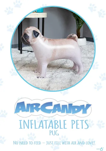 Miniatura 3 de AirCandy - Perro inflable - Pug la mascota perfecta. No hay necesidad de alimentar, solo llena de aire y amor