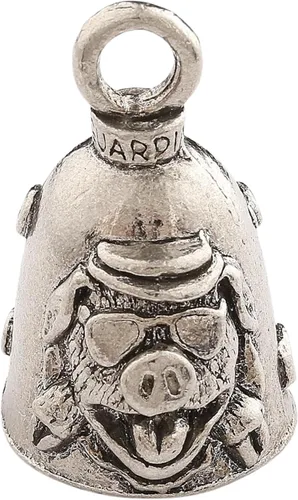 Miniatura 11 de Guardian Bell Animals Good Luck Bell w/Keyring & Black Velvet Gift Bag Motorcycle Bell Lead-Free Pewter Made in USA Pie Grande/Yeti