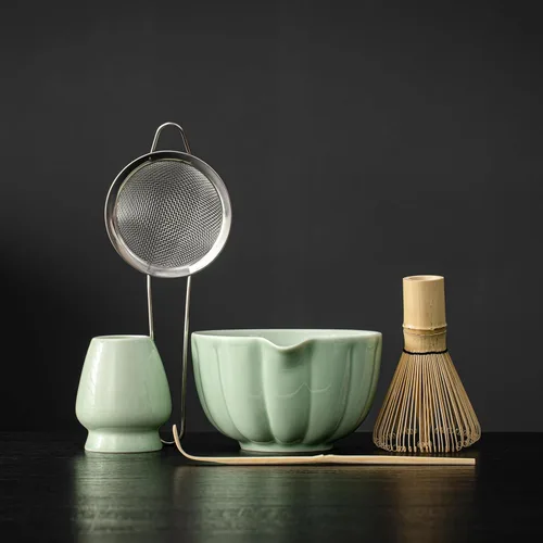 Miniatura 8 de Set de Batidor Matcha, Set de Matcha Incluye Tazón de Matcha de Cerámica, Batidor de Bambú, Cuchara, Soporte Chasen, Tamiz, Kit de Matcha Perfecto 1