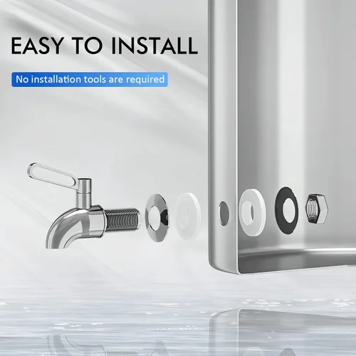 Miniatura 4 de Purewell Espiga de acero inoxidable 304, espita de repuesto para sistema de filtro de agua Purewell Gravity, compatible con otros sistemas de filtro