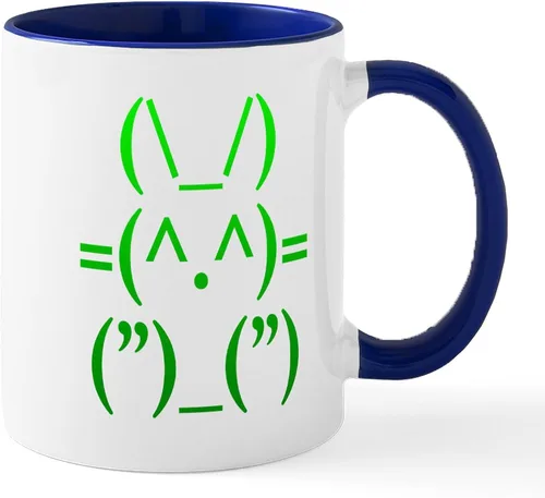 Miniatura 140 de CafePress Ascii - Taza de café de cerámica, taza de té, 11 onzas