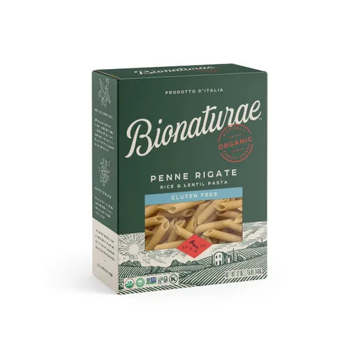Miniatura 11 de Bionaturae Penne Rigate - Fideos de pasta de trigo integral, certificado Kosher, alto contenido de proteínas, verificado sin OMG, certificado USDA