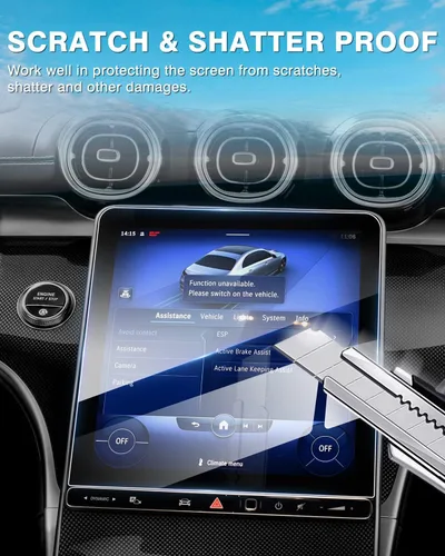 Miniatura 4 de [Actualización] 2 Pack Protector de Pantalla de 11.9 Pulgadas para 2022 ~ 2025 2026 Mercedes Benz C300 Clase C C250 / 2023 ~ 2026 GLC300
