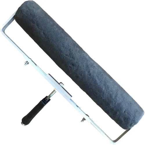 Rodillo de sello de textura de losa de 18 pulgadas con soporte para hormigón, superposición, microtoppings, trabajos grandes y pequeños, plantillas,